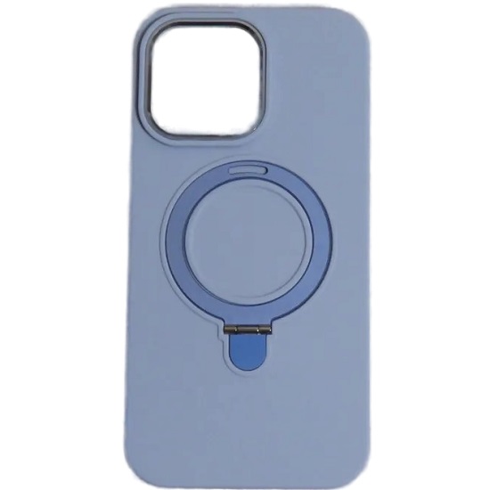 Задняя накладка SILINCONE CASE MagSafe для iPhone 14 Pro подставкой Magnetic Pro Голубой