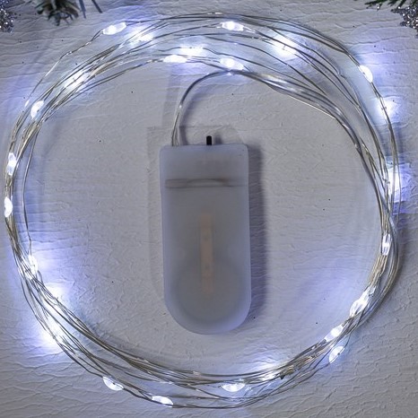 Гирлянда "Нить - Роса" 3 м, свечение белый свет