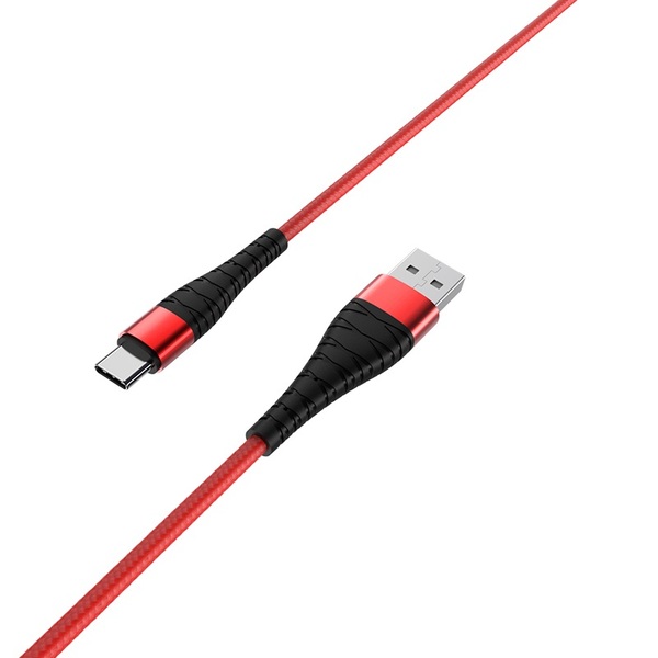 Кабель USB <--> Type-C  1.0м BOROFONE BX32 Munificent, нейлон, красный