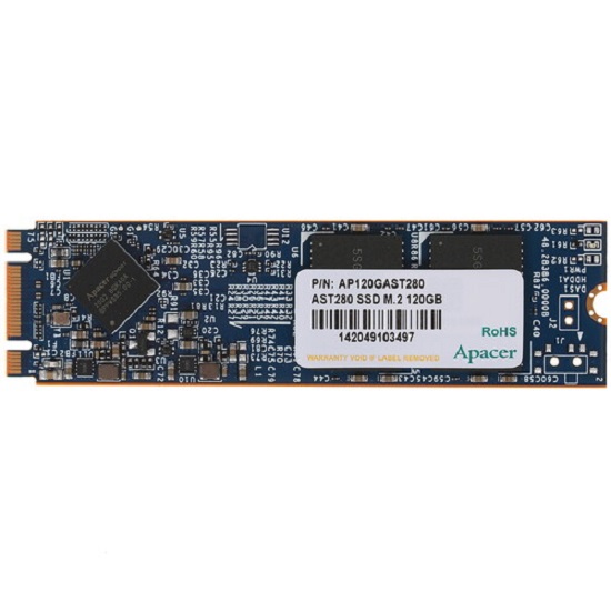 Накопитель SSD M.2 120Gb Apacer AST280, SATA III, SATA, R/W 560/540