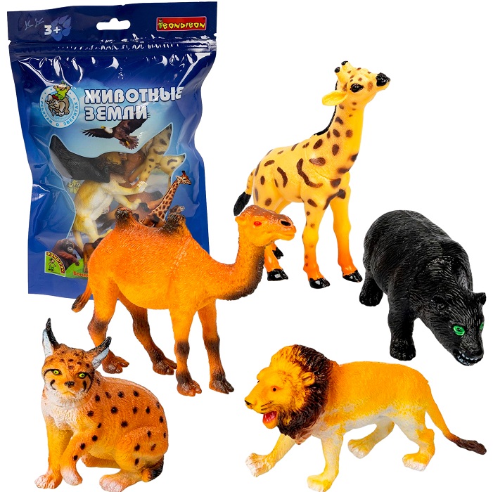 Набор животных диких 5 шт. BONDIBON "Ребятам о Зверятах" ВВ3138
