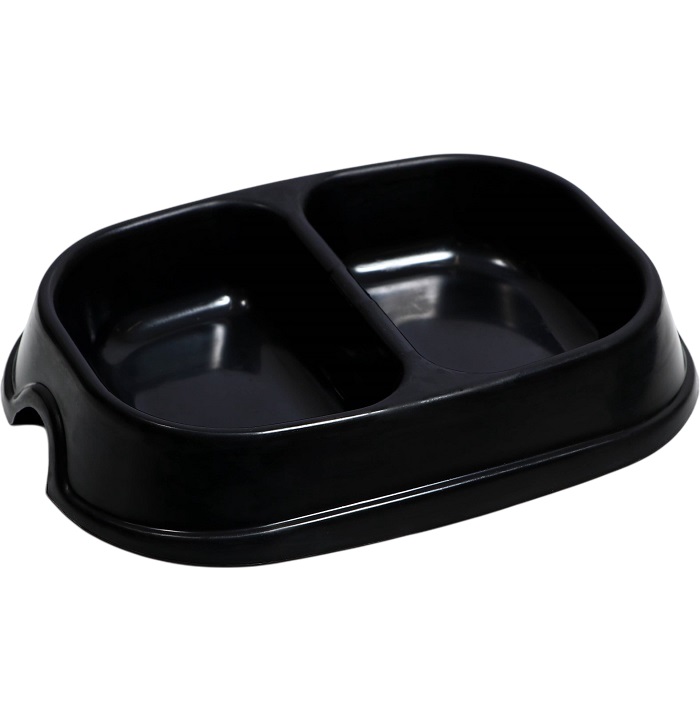 Миска 2 х 200 мл, чёрная 7815779