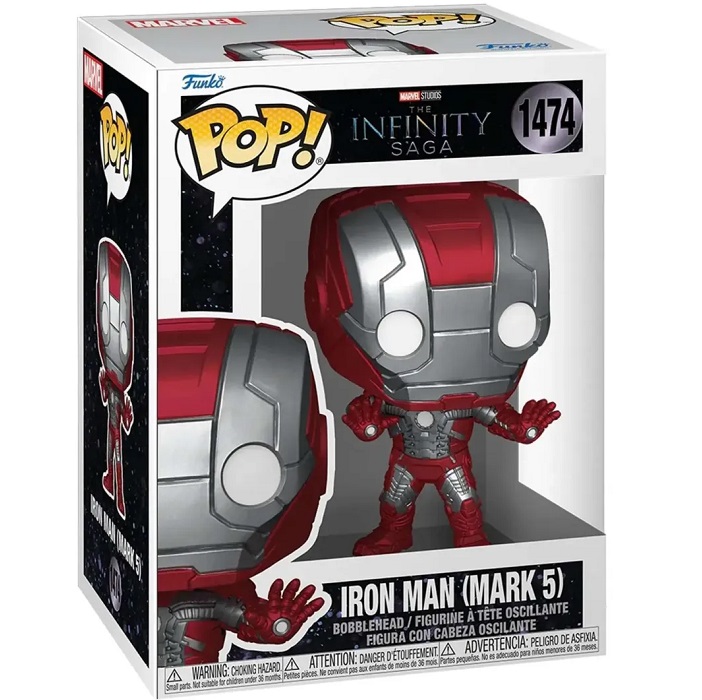 Фигурка Funko POP! Bobble Marvel Infinity Saga Iron Man 2 Iron Man (Mark 5) (1474) 83789