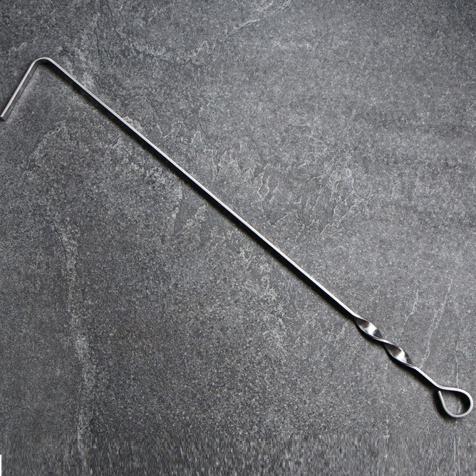Кочерга из нержавеющей стали, ручка - кольцо, ширина - 12 мм, 60 см 9246923
