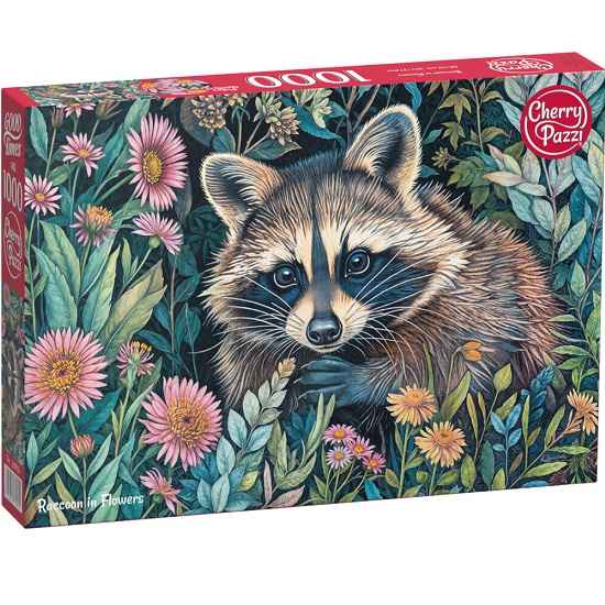 Пазл 1000 "Енот в цветах" Cherry Pazzl ,Польша