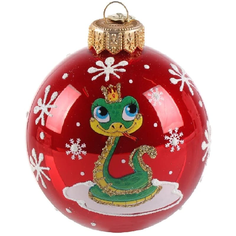 Шар "Змея- красавица", 80мм, в подарочной упаковке КУ-80-244019