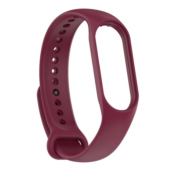 Силиконовый ремешок WB13 для Xiaomi Mi Band 7 (bordo), на кнопке (регулируемый)