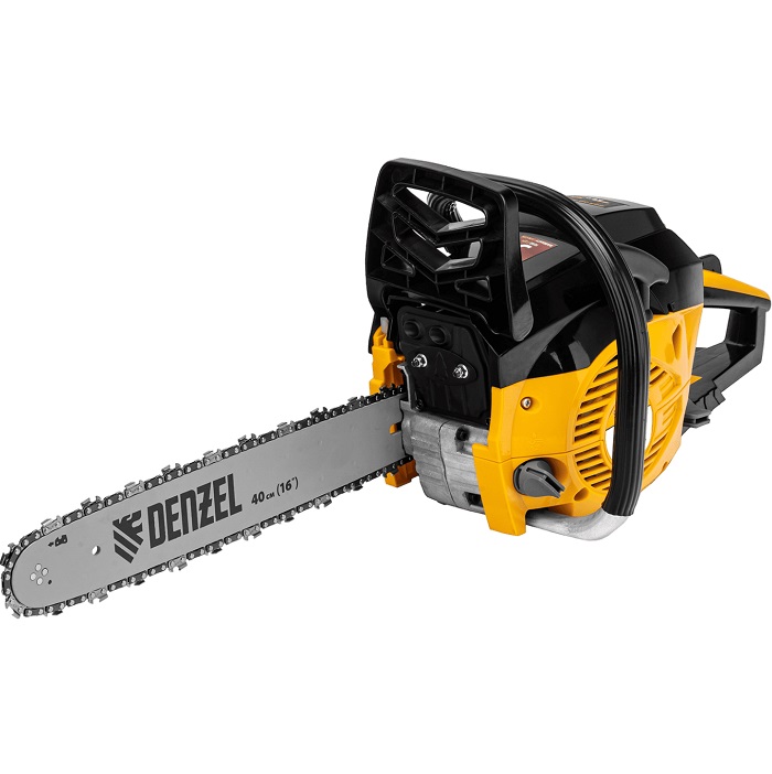 Пила цепная бензиновая DENZEL DGS-4516, шина 40 см, 45см3, 3,0 л.с., шаг 3/8, паз 1,3 мм, 57 зв