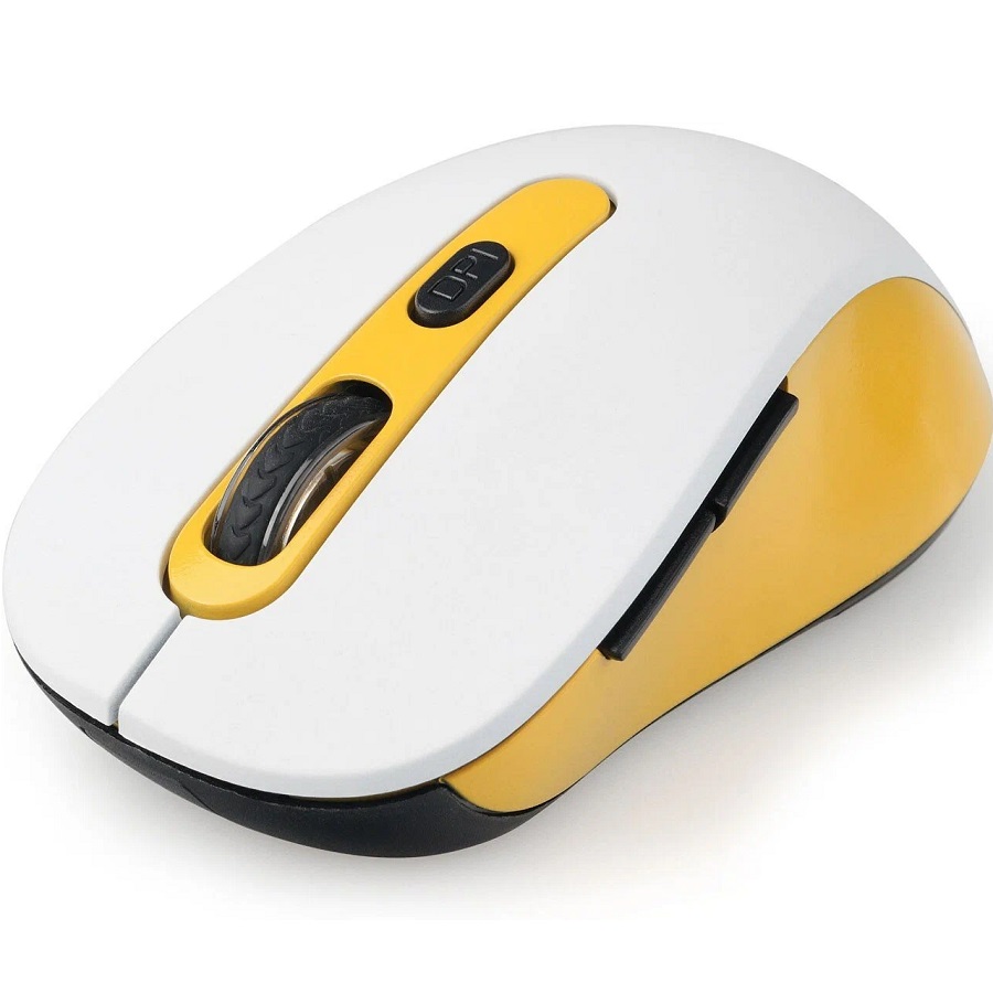 Мышь БП GEMBIRD MUSW-221-Y белый/жёлтый