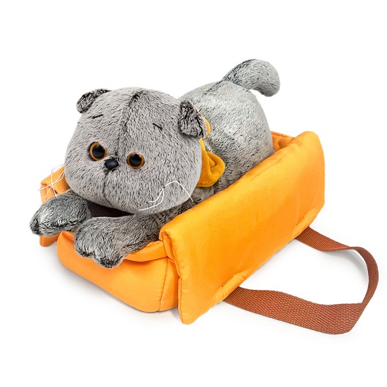 Мягкая игрушка Кот Басик в сумке-переноске , 25 см (Kl25-001)