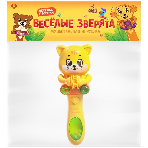 Музыкальная игрушка «Весёлые зверята», звук, свет