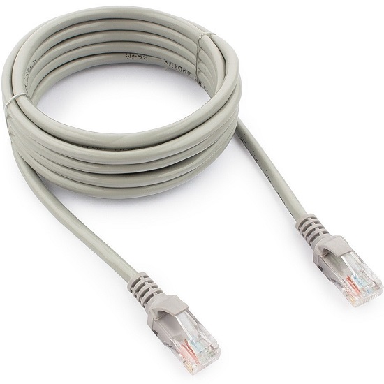 Патч-корд  2.0м CABLEXPERT PP31-2M LSZH UTP, кат.5e, серый, литой, многожильный