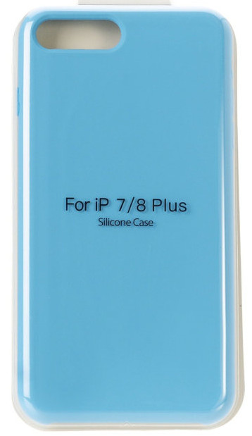 Силиконовый чехол SILICONE CASE для Iphone 7/8 Plus №05 небесно-голубой