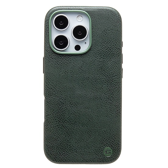 Задняя накладка Cellis SM031 SafeMag для iPhone 16 Pro Натуральная кожа (dark green) (237503)