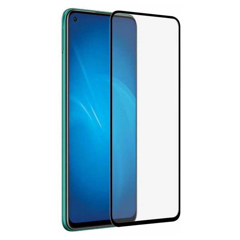 Противоударное стекло DF для Realme Narzo 30 (5G)/Realme 8 (5G) DF rmColor-16 (black)