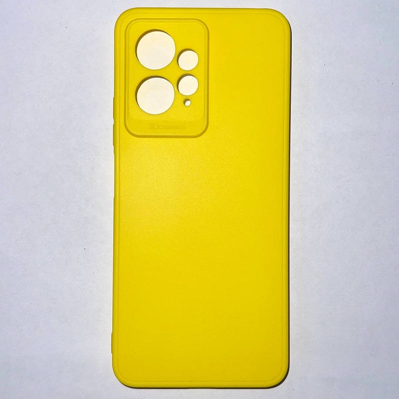 Задняя накладка Мобилис для Xiaomi Redmi Note 12 (4G), желтый , матовая с защитой камеры
