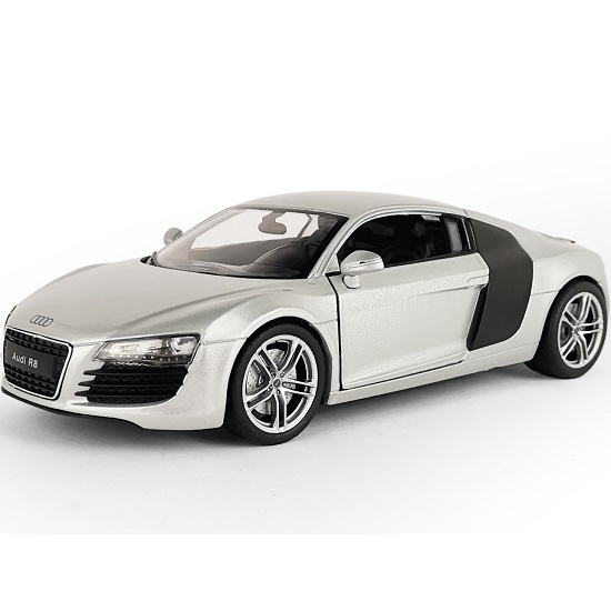 Машинка WELLY 1:24 Audi R8 Coupe, серебристый 22493W