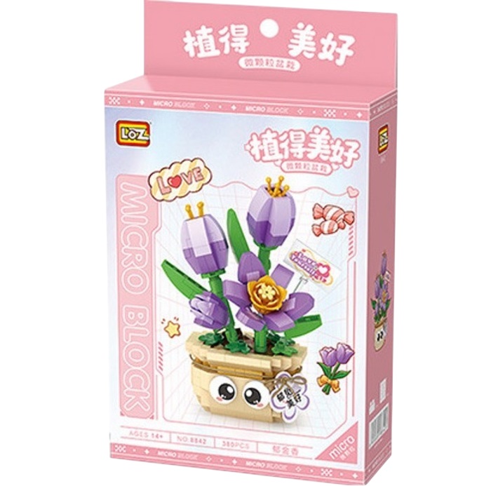Конструктор LOZ 8842_MK Тюльпаны в горшочке