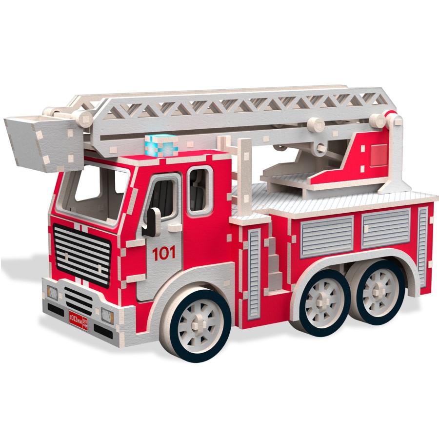 Деревянный конструктор «Пожарная машина»
