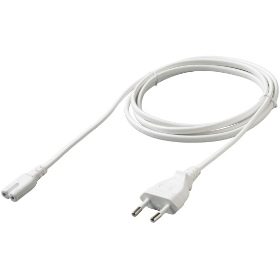 Кабель питания 1.8м Cablexpert PC-184W-VDE-1.8М CEE 7/16-C7, 2x0.75мм2, 2.5А, VDE, белый