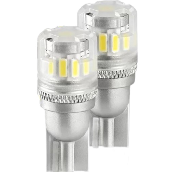 Лампа светодиодная 12V W5W б/ц T10 RoundLight Atomic белая кт. - 2шт.