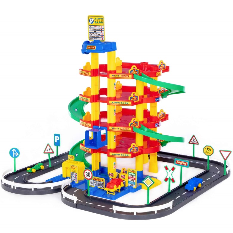 Паркинг ПОЛЕСЬЕ 5-уровневый с дорогой и автомобилями 38104