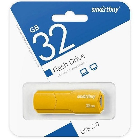 USB 32Gb SMARTBUY Clue жёлтый