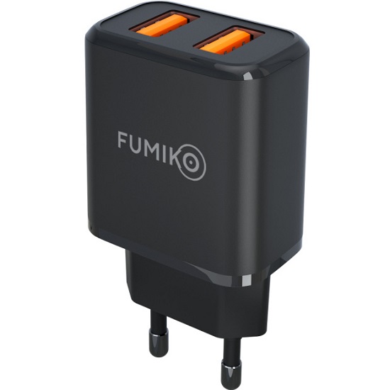 Сетевое ЗУ 2USB 2.4A FUMIKO CH14 черное