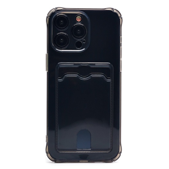 Задняя накладка SC276 для iPhone 15 Pro Max (black) с картхолдером