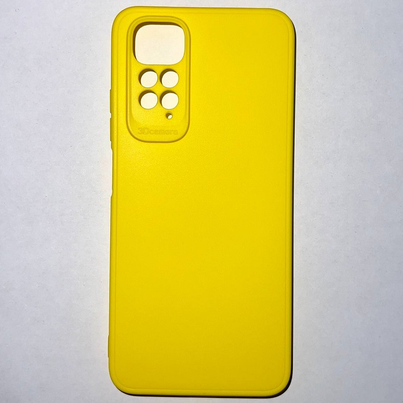 Задняя накладка Мобилис для Xiaomi Redmi Note 11 4G, желтый , матовая с защитой камеры