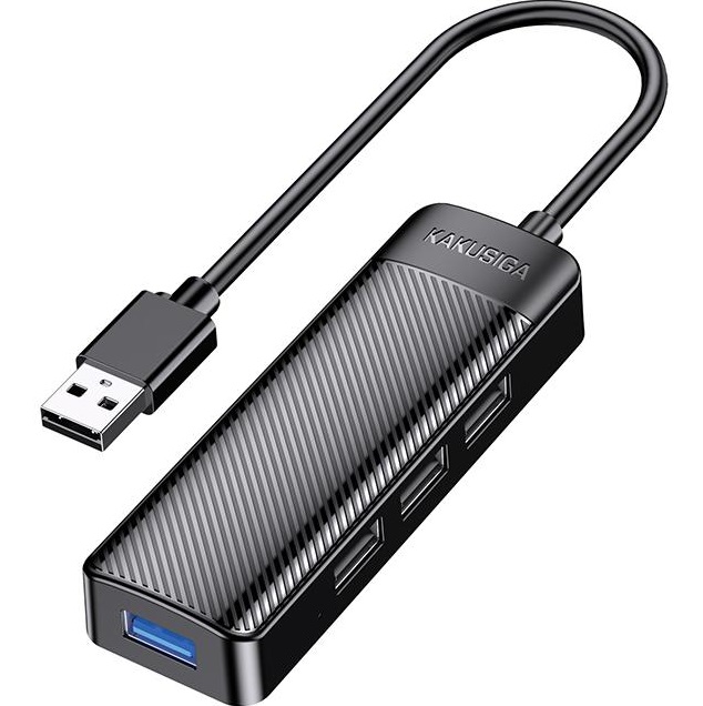USB-Хаб Kakusiga KSC-1409-K 3USB 2.0 + USB 3.0 0.2 м на USB черный