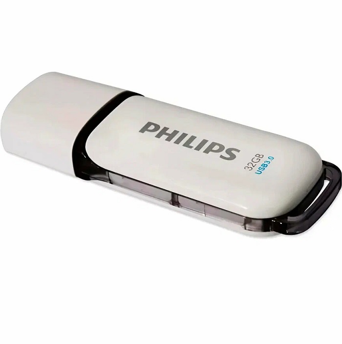 USB 32Gb Philips SNOW3.0, белый, чёрная вставка