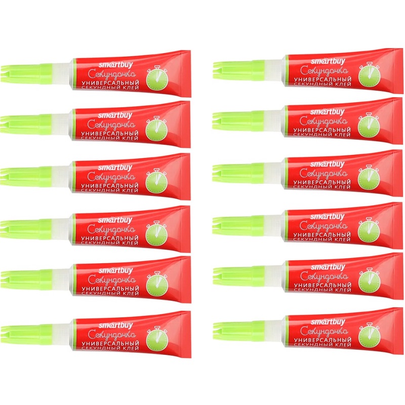 Супер-клей SMARTBUY гель (универсальный, сверхпрочный), 3 гр.,лента BL-12 (SBT-SGG-1P1) (12бл/48бл)