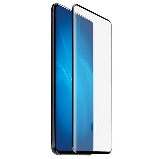 Противоударное стекло 3D DF для Samsung Galaxy S20 Ultra (S11+) черное (sColor-94)