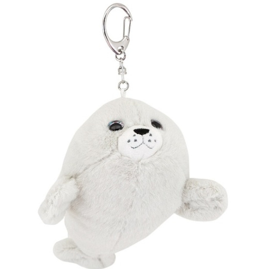 Брелок Мягкая игрушка Морской котик серый 15 см