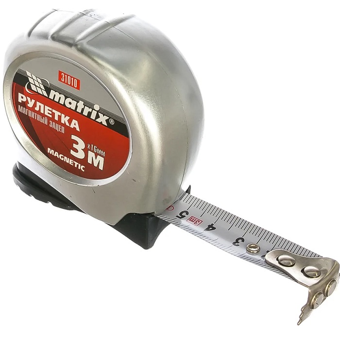 Рулетка  3м х 16мм MATRIX Magnetic, магнитный зацеп/ 31010