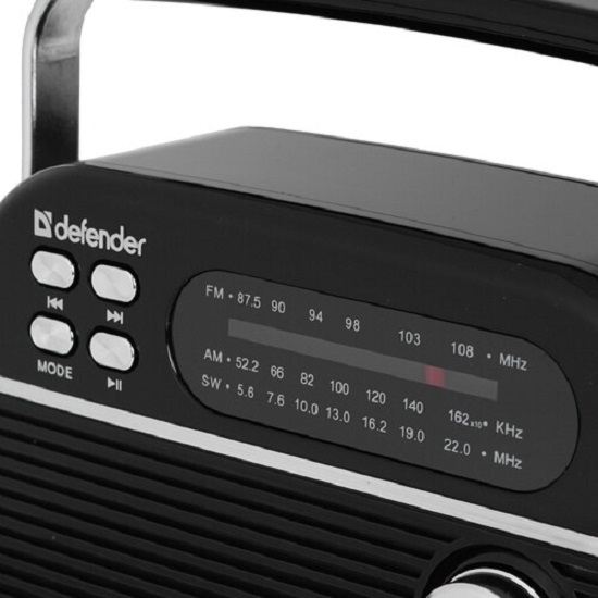 Радиоприёмник DEFENDER Vega черный (65179)