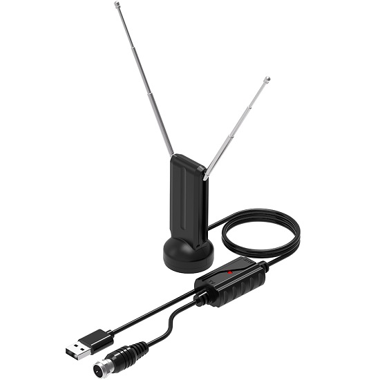 Антенна комнатная СИГНАЛ SAI-300, DVB-T2 и ДМВ активная кабель 2м