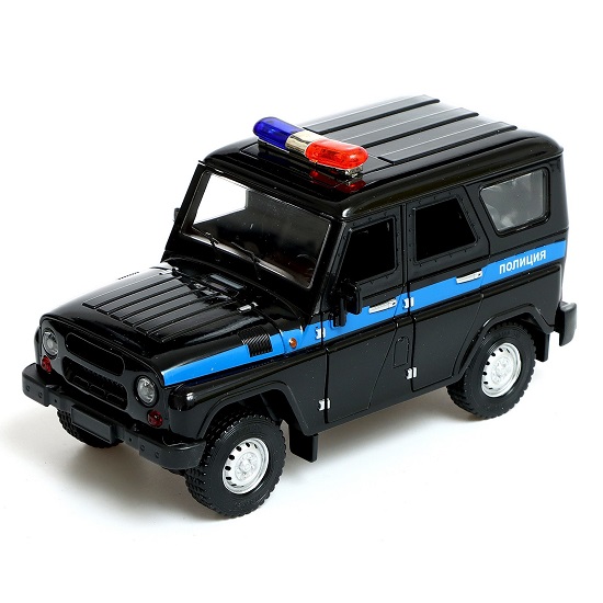 Машина металлическая «УАЗ Hunter. Полиция», инерция, 1:24, свет и звук