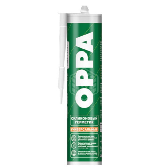 Герметик "OPPA U" силиконовый универсальный, белый, 260ml.