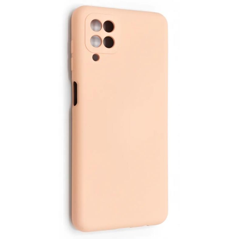 Задняя накладка SILICONE COVER для Samsung Galaxy A12 пудровая