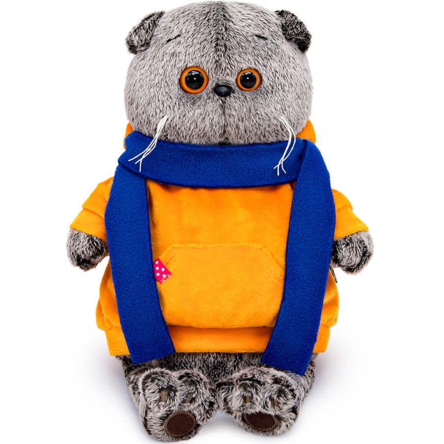 Мягкая игрушка Басик в толстовке с шарфом , 25см (Ks25-208)