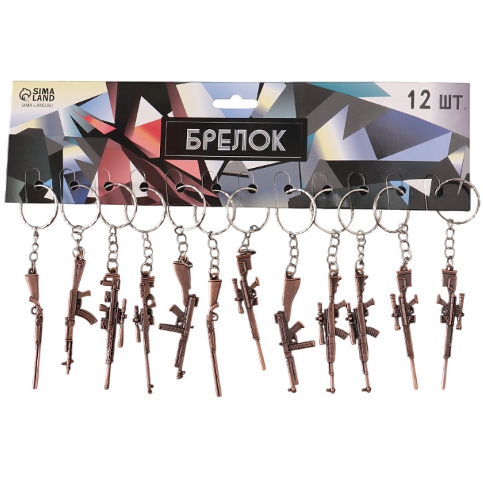 Брелок металл "Винтовка с прицелом" МИКС 6,3х1,5 см   5294791