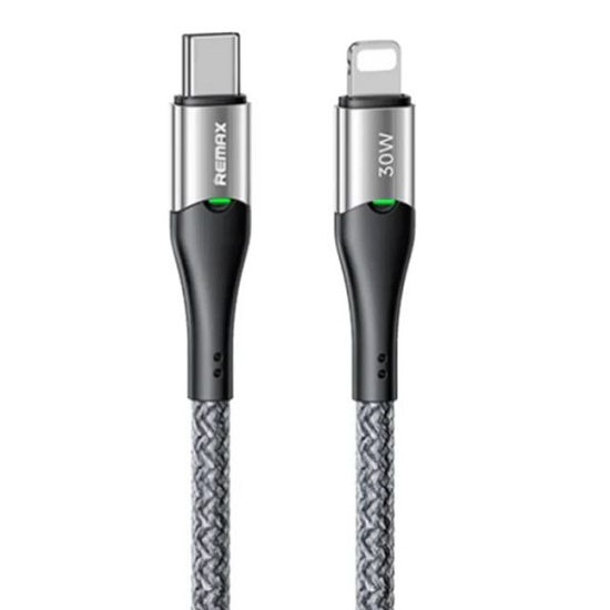 Кабель Lightning <--> Type-C  1.2м REMAX RC-C116, серебро, 30W