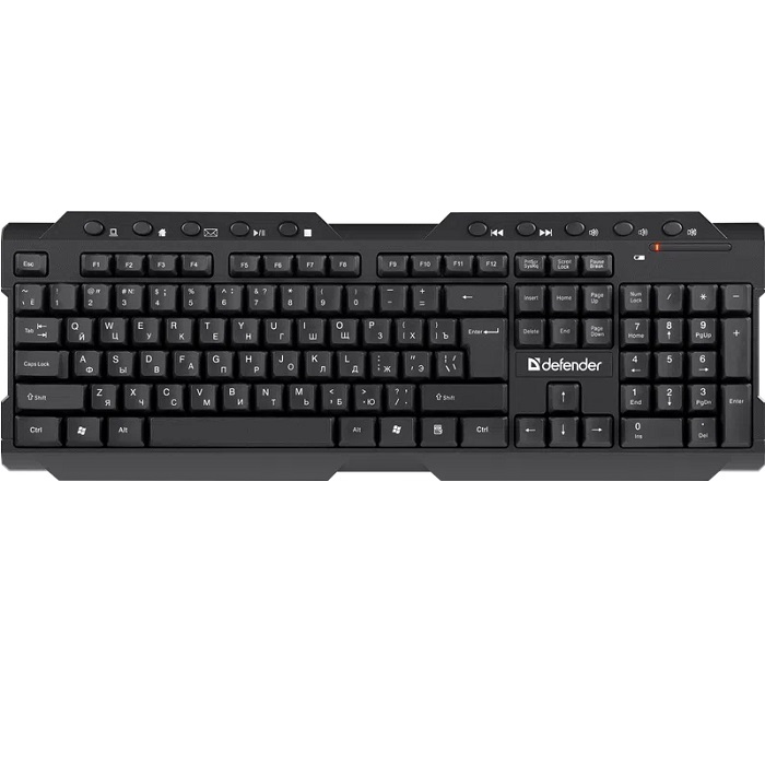 Клавиатура БП DEFENDER HB-195 RU Element чёрная