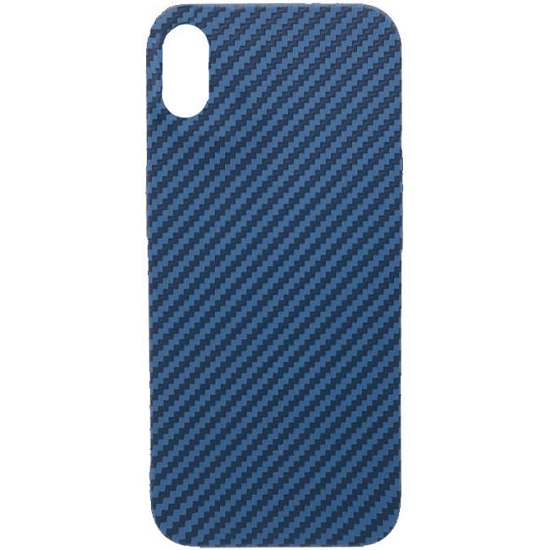 Задняя накладка LUXO CARBON для iPhone X/XS (голубой)