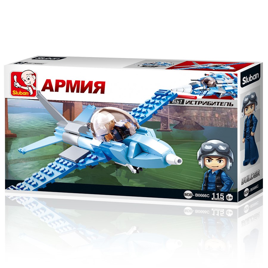 Конструктор SLUBAN Армия: Штурмовик Скайхок (115 дет.)