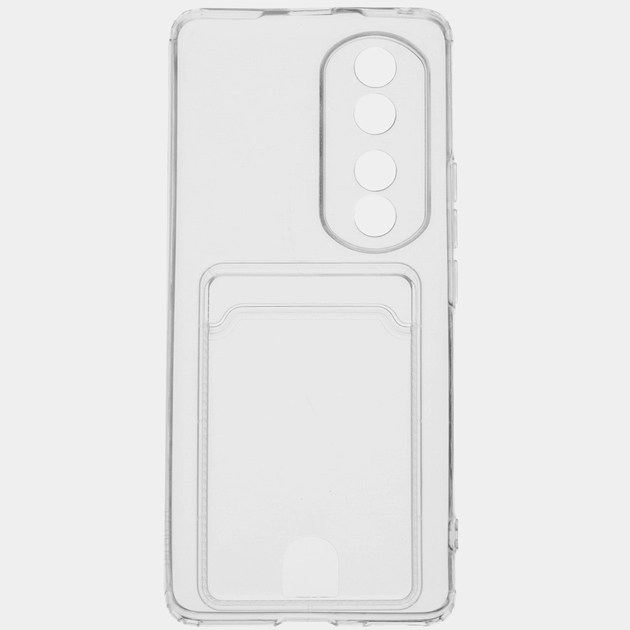 Задняя накладка ZIBELINO Silicone Card Holder для Honor 70 5G (прозрачный) защита камеры