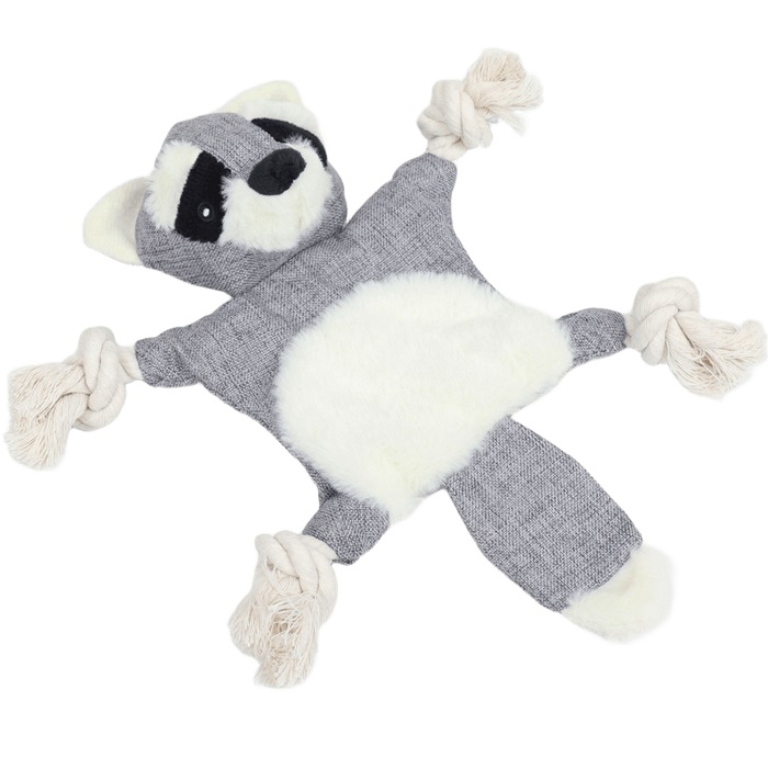 Игрушка текстильная с канатом "Енот" с пищалкой, шуршащая, 26 х 28 см   9936660