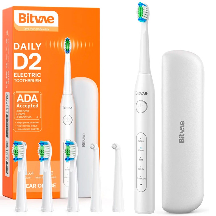 Зубная щетка BITVAE Daily Toothbrush (D2 + Case) GLOBAL White